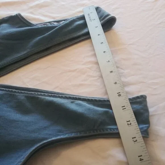 C'est Toi women's size M denim sleeveless jumpsuit - Picture 8 of 16